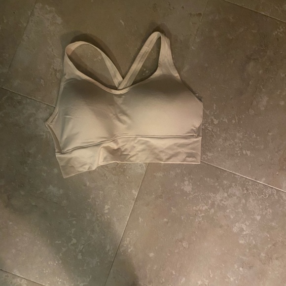 PINK Women’s Cream Sports Bra - Picture 2 of 6